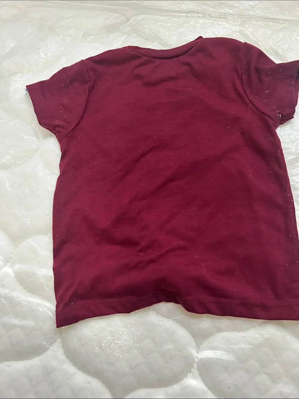 Disney Minnie Mouse Short Sleeve Tie-Front Tee - Maroon with Pink Accent